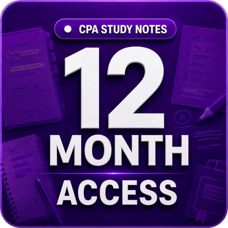CPA Study Notes – 12 Month Access