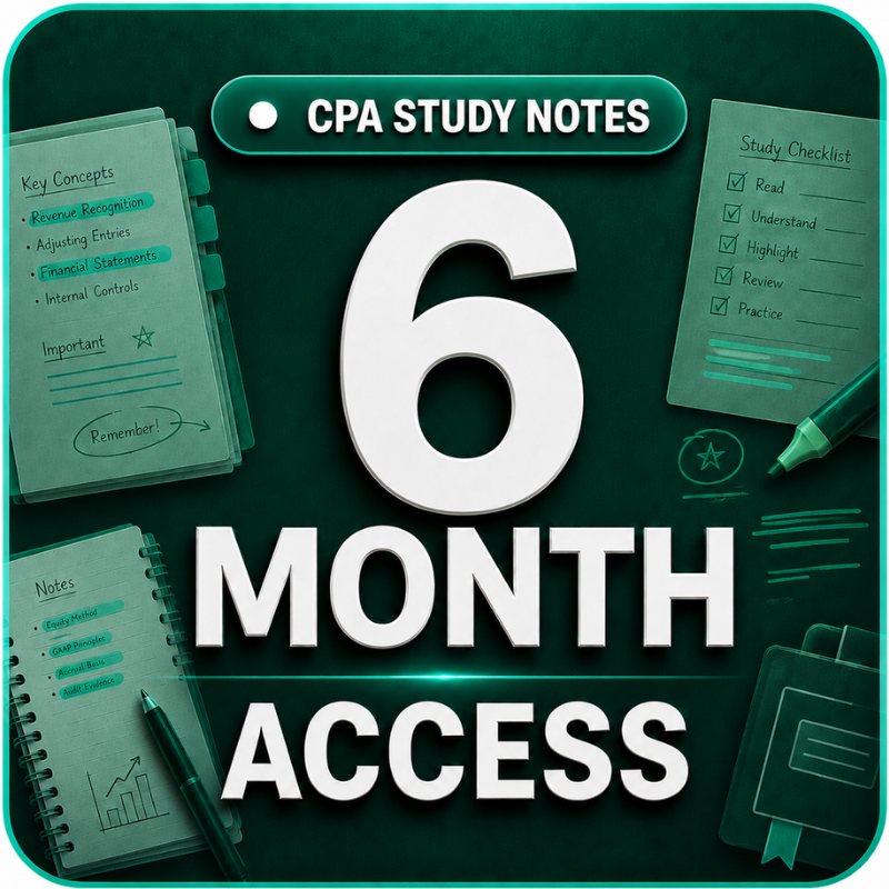CPA Study Notes – 6 Month Access