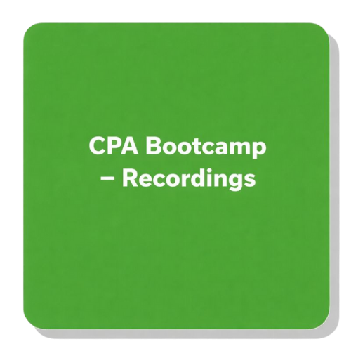 CPA Bootcamp  - Recordings - Vishal CPA Prep