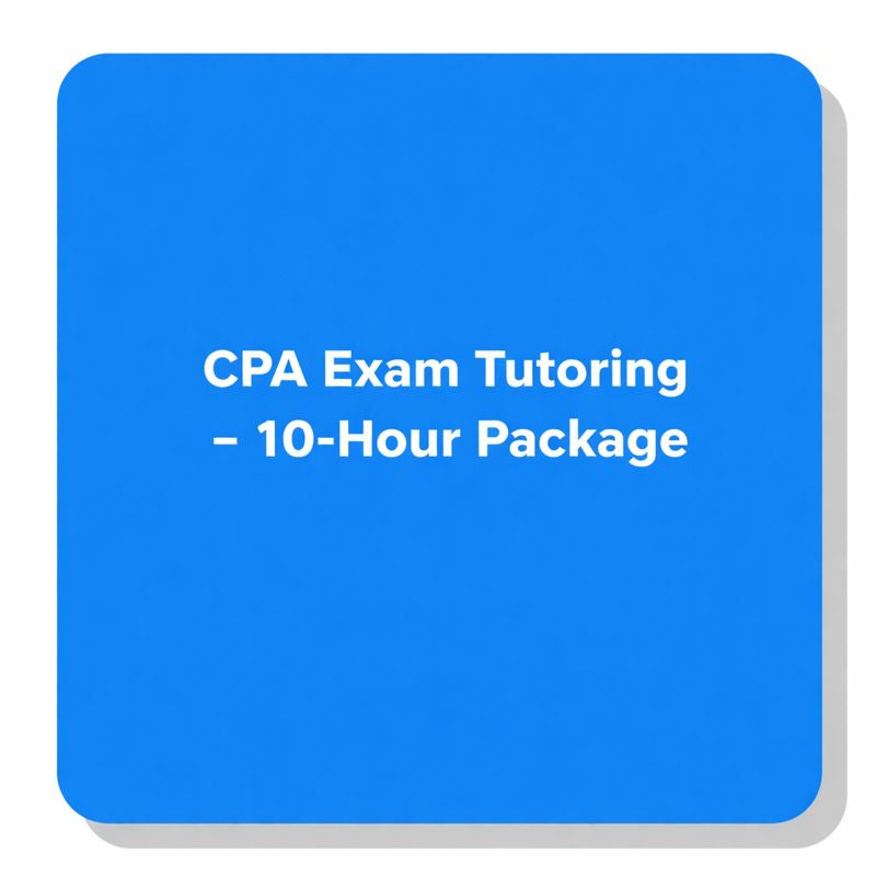 CPA Exam Tutoring – 10-hour Package - Vishal CPA Prep