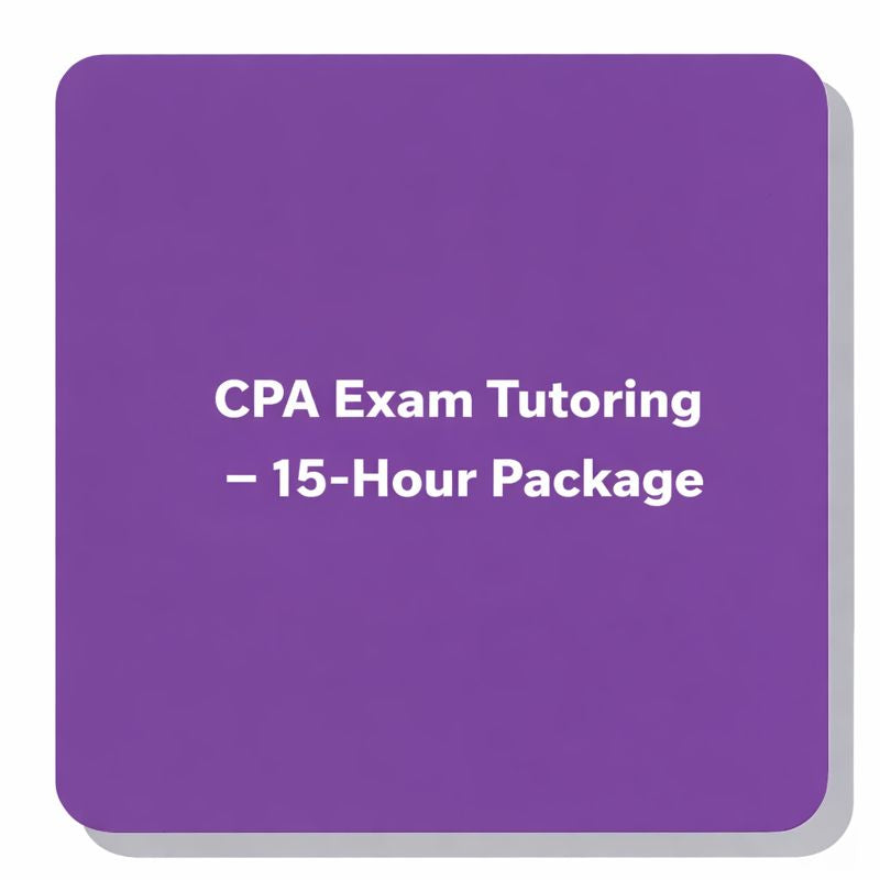 CPA Exam Tutoring – 15-hour Package - Vishal CPA Prep