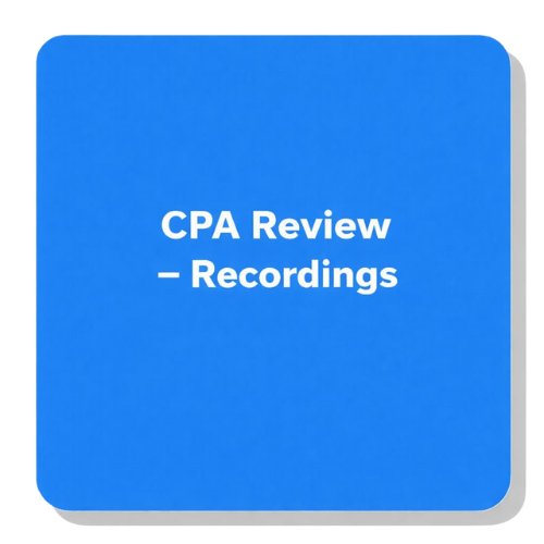 CPA Review - Recordings - Vishal CPA Prep