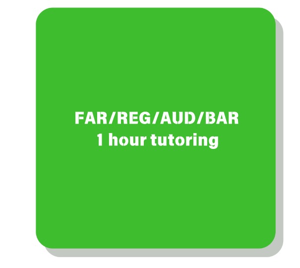 FAR/REG/AUD/BAR - 1 hour Tutoring