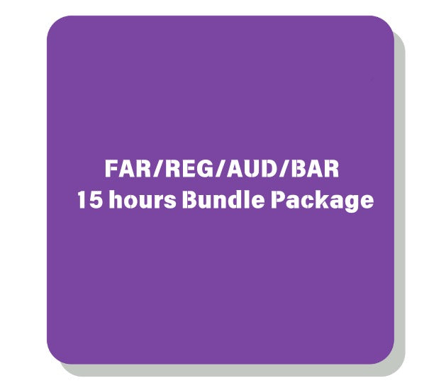 FAR/REG/AUD/BAR - 15 hours Bundle Package